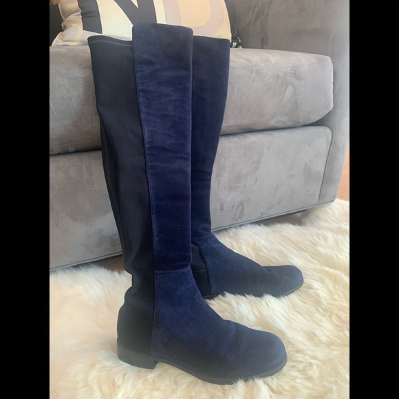 Navy Blue Stuart Weitzman Tall Boot size 6.5 - Picture 1 of 5